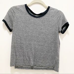 SO Gray and Black Short Sleeve Tee